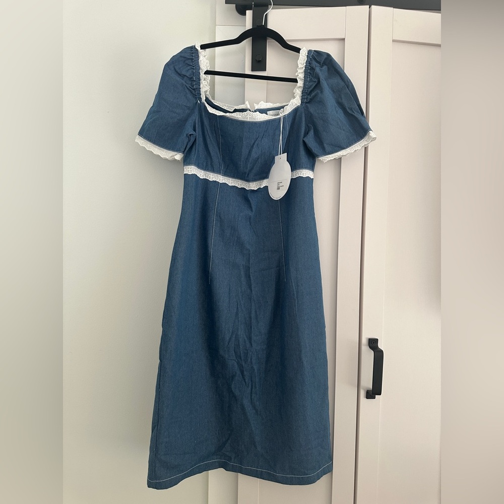 Elegant Denim Midi Dress